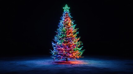 Experience the Magic of a Christmas Forest with Glowing Lights