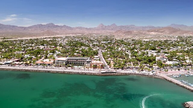 Shot of loreto beach in baja california sur, mexico