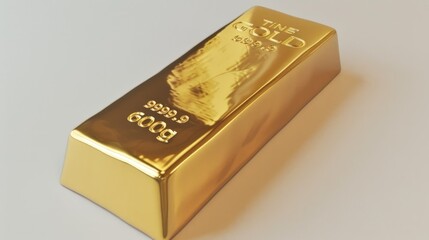 A Shiny Gold Bar With "Fine Gold 999.9" and "600g" Inscriptions