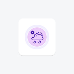 Cloudy Sky icon, clouds, weather, icon, overcast line icon, editable vector icon, pixel perfect, illustrator ai file