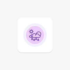 Weather App icon, app, weather, icon, mobile line icon, editable vector icon, pixel perfect, illustrator ai file