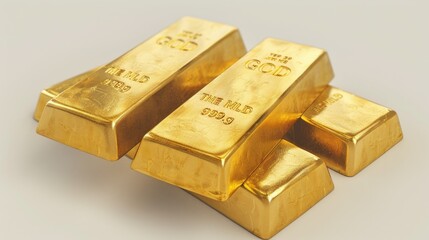 Stack of Gold Bars with "The MLD 999.9" and "God" Inscriptions