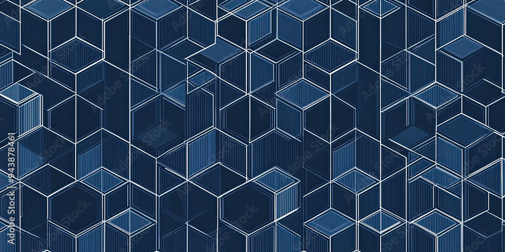 Wall mural abstract cube background