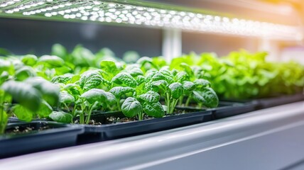 Hydroponic setup for exotic plants with custom lighting and climate control, specialty hydroponics, botanical experimentation