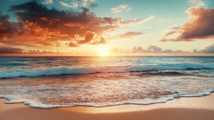 Obraz premium sunset on the beach