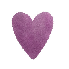 Purple heart on white