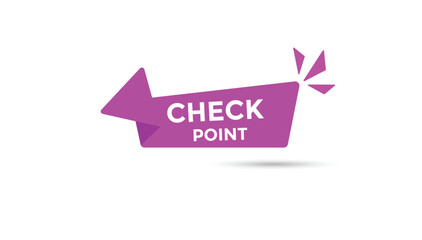 Check point button web banner templates. Vector Illustration 