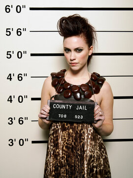 Mug Shot of Woman