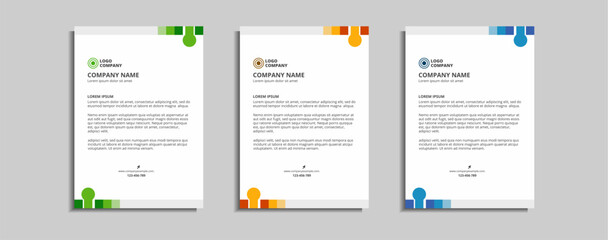 modern corporate letterhead template design