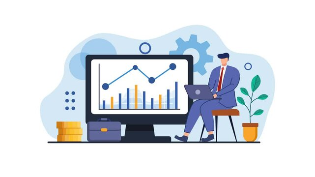  statistical data analysis animation, business improvement report