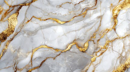 Fototapeta premium Natural White and Gold marble texture for skin tile wallpaper luxurious background. Creative Stone ceramic art wall interiors design