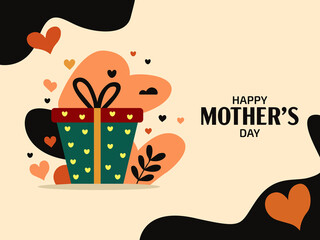 happy mother day card with gift decoration