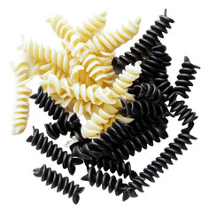 Naklejka premium PNG Unique spiral pasta in black and white colors