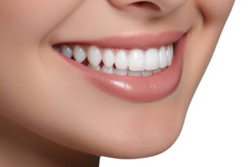 perfectly clean white tooth isolated on white background