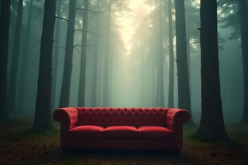 sofa in the room with a window