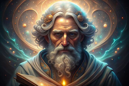 Academic Luminary: Ethereal, wise, intelligent, serene, knowledgeable, focused, cerebral