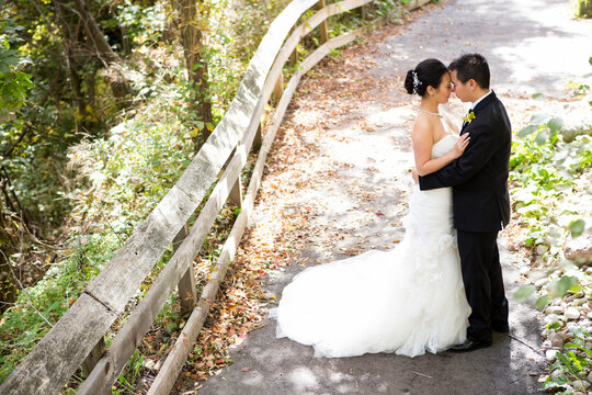 Portrait of Married Couple Outdoors, Toronto, Ontario, Canada