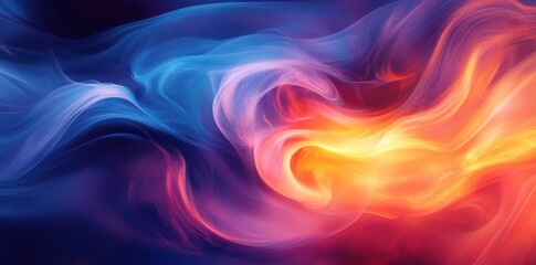 Obraz premium Abstract Swirling Colors in a Digital Artwork