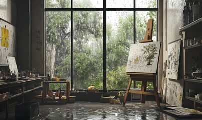 Rainy Day in the Artist's Studio