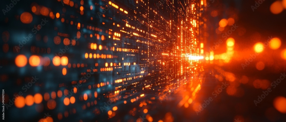 Aufkleber Abstract Digital Background for Tech and AI with Copy Space