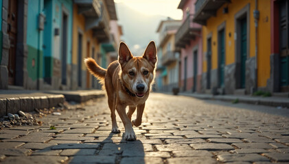 Favela dog wandering the streets