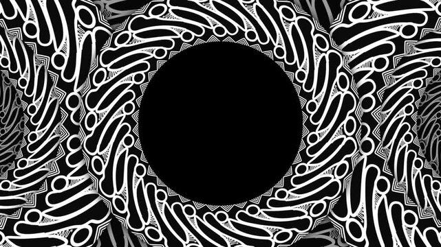 Ethnic vintage layout looping animation background for Indonesian tourism festival