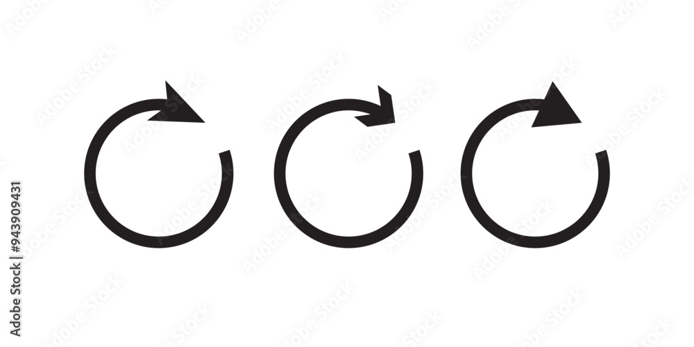 Poster printcircle arrow icon. round arrows, circular pointing sign and circles button