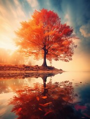 Autumn Background for Banner or Poster. Autumn Wallpaper.