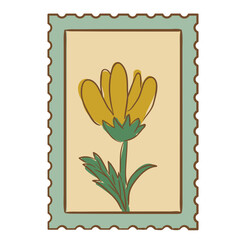 Flower Postage Stamp