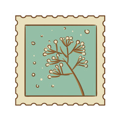 Blue Postage Stamp
