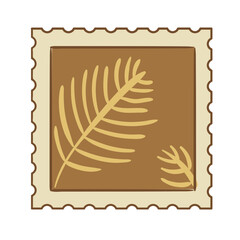 Brown Postage Stamp