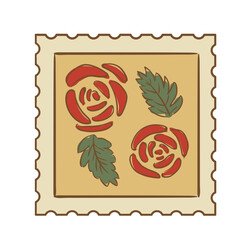 Rose Postage Stamp