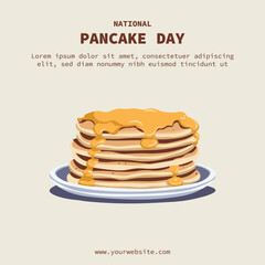 National Pancake Day background.