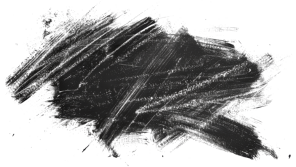 Artistic black chalk mark on white paper highlighting creative expression and texture