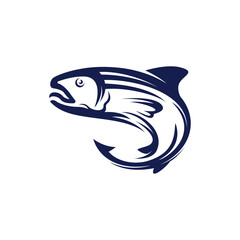 Fishing Hook Logo Design Vectors