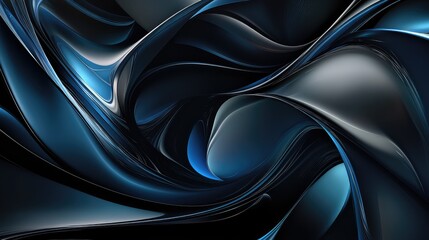 Fototapeta premium Elegant abstract design with dark night tones and bold blue accents, creating a sleek and modern look.