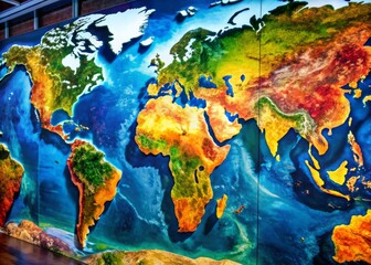 Environmental Canvas: Satellite imagery highlighting environmental issues, using contrasting colors and textures to convey urgency and impact