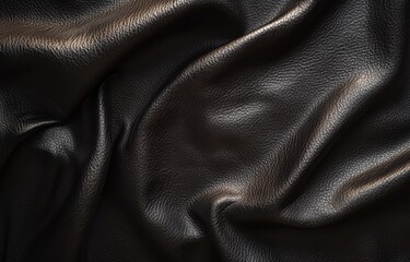 Obraz premium A close-up of a black leather jacket.