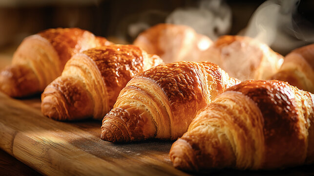 Freshly Baked Bread Rolls - Warm and Steaming from the Oven