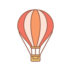 Hot air balloon illustration. Simple vector illustration of a hot air balloon, representing the desire to journey and explore new places.