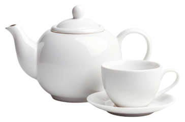 PNG Teapot cup porcelain white.