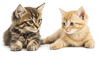 Harmonious Pet Party: Playful Dogs and Cats Celebrating Friendship on Minimalist White Background. Adorable Animal Gathering Illustrating Unity and Diversity. Perfect for Pet Care Marketing and Social