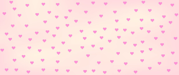 Heart Background. Beautiful Confetti Hearts Falling on Background. Invitation Template Background Design, Greeting Card, Poster. Valentine Day. Vector illustration