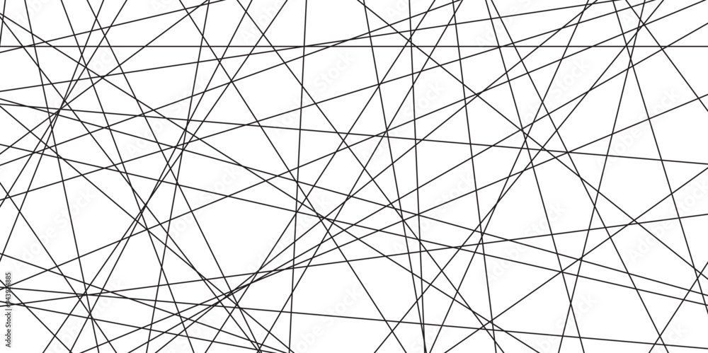 Aufkleber Abstract black lines with white background. Creative and geometric shape with luxury pattern and paper texture design. abstract background with stripes for website design Technology background.	