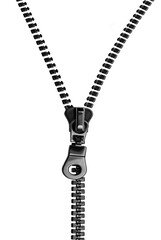 zipper isolated on white