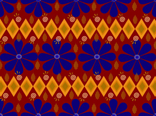 seamless fabric pattern with flowers