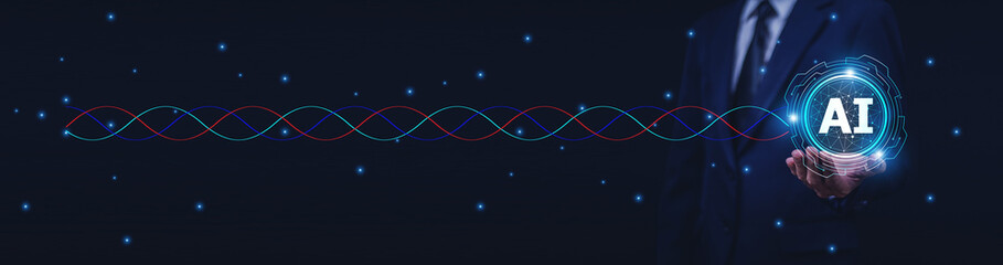 Experience the future of technology with AI integration capturing innovation and connectivity in...