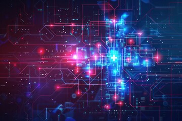 Obraz premium A computer generated image of a blue