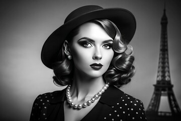 Parisian Chic: Fashionable, Sophisticated, Black and white, Elegant, Vintage