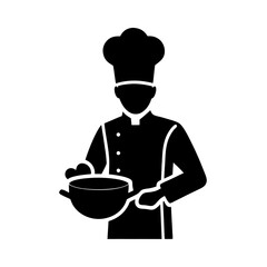 cooking silhouette vector design on white background 